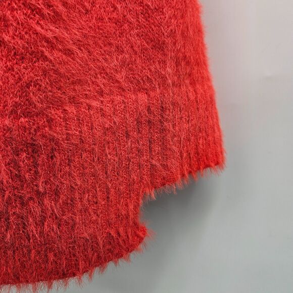 NWT Mersea Chalet Poncho Sweater Size Petite Orange Soft Fuzzy Cozy - Picture 7 of 10